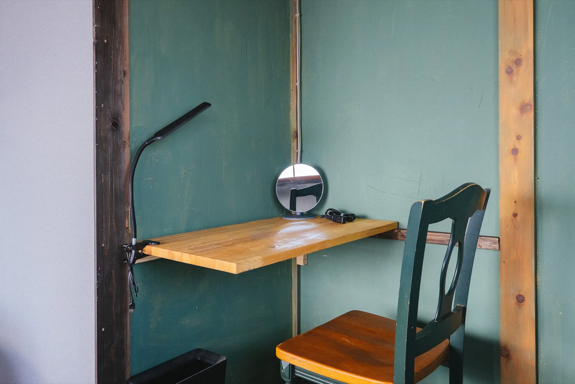 Desk nook and workspace in Room B
